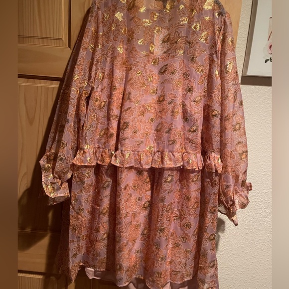 Clipped Jacquard Ruffle Mini Dress - Picture 8 of 9